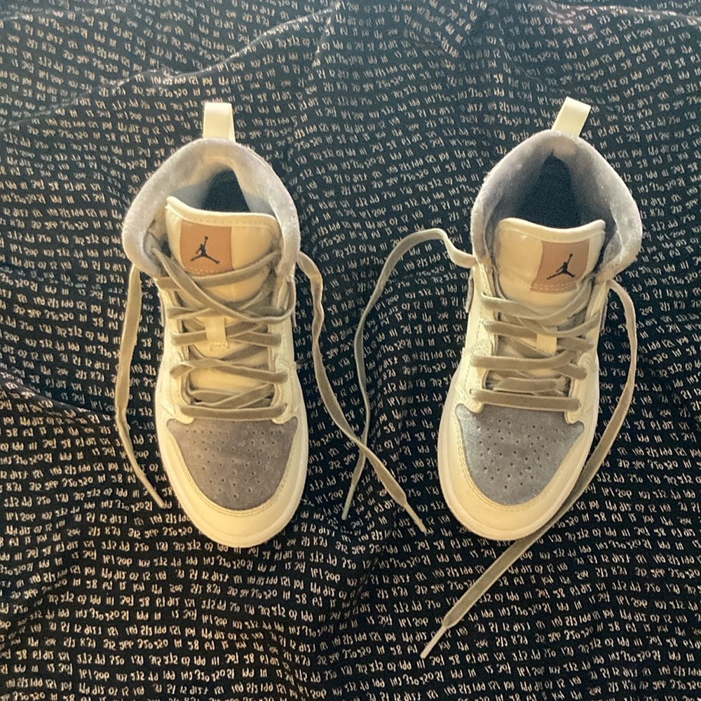 Nike Air Jordan 1 Grey & Cream Velvet Toe
